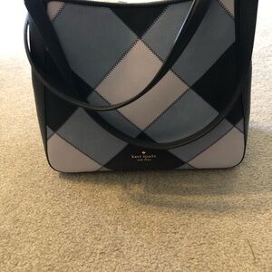 Kate Spade Geometric Navy, white, blue Tote